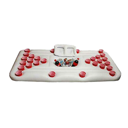 Big PVC Inflatable Beer Pong Raft Floating Pool Party Pong Game Table Lounge Toy