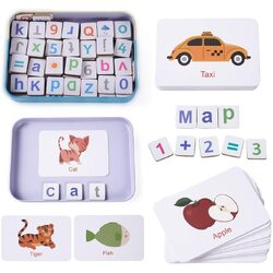 Wooden Magnetic Letters Numbers Alphabet Fridge Magnets Educational Toy Set Preschool Learning for 3 to 5 Years Kid Toddler