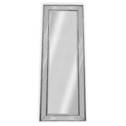 Medium Silver Beaded Framed Mirror - 70cm x 170cm
