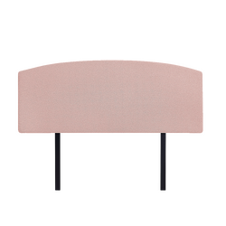 Linen Fabric Double Bed Curved Headboard Bedhead - Pale Pink