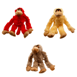 YES4PETS 3 x Pet Puppy Dog Toy Play Animal Plush Gorilla Toy Soft Squeaky 31 cm Toy