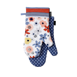 Ladelle Set of 2 - Oasis Cotton Kitchen / BBQ Oven Mitts