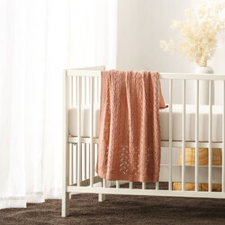 Little Gem Lyla Dusty Pink Cotton Baby Blanket 75 x 100 cm