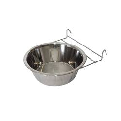 YES4PETS 2 x Stainless Steel Pet Rabbit Bird Dog Cat Water Food Bowl Feeder Chicken Poultry Coop Cup 2.8L