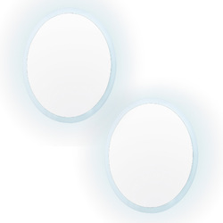 2 Set LED Wall Mirror Round Anti-Fog Bathroom 70cm
