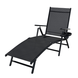Gardeon Sun Lounge Outdoor Lounger Aluminium Folding Beach Chair Camping Patio