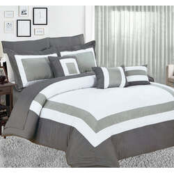 10 piece comforter and sheets set king charcoal