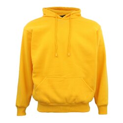 Adult Unisex Men's Basic Plain Hoodie Pullover Sweater Sweatshirt Jumper XS-8XL, Yellow, L