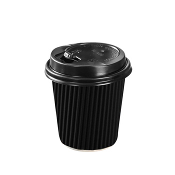 50 Pcs 8oz Disposable Takeaway Coffee Paper Cups Triple Wall Take Away w Lids