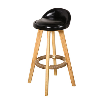 2x Leather Swivel Bar Stool Kitchen Stool Dining Chair Barstools Black