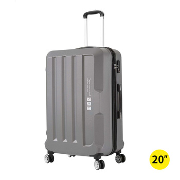 20" Carry On Luggage Hard side Lightweight Travel Cabin Suitcase TSA Lock Grey