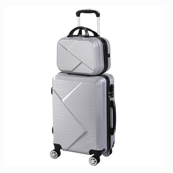 2pcs 20"Travel Luggage Set Baggage Trolley Carry On Suitcase Vanity Bag Luggages