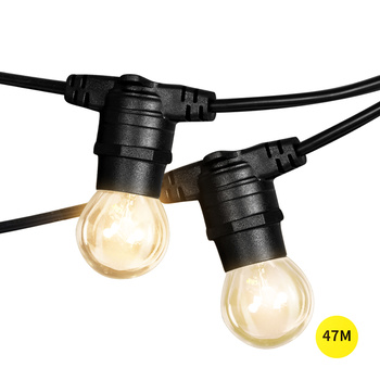 47M Festoon String Lights Kits Christmas Wedding Party Waterproof Indoor/Outdoor