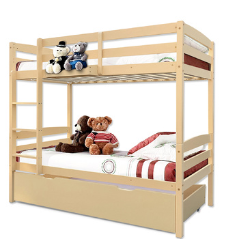 NEW Bunk Beds Single Frame Solid Pine Children Wooden Bed Bedroom Kids Furniture