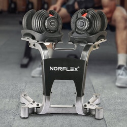 NORFLX Adjustable Dumbbell Stand Storage Rack Holder Home Gym Equipment Weight