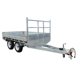 10×6 Galvanized Flat Top Trailer with 3500KGS ATM and Ramps