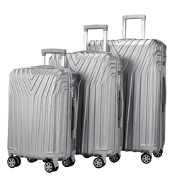 3pc Luggage Suitcase Trolley Set TSA Travel Carry On Bag Hard Case Lightweight C