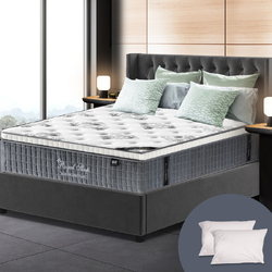 Queen Double King Single Mattress Bed Euro Top 9 Zone Pocket Spring Latex 34cm