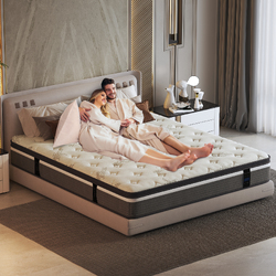 Royal Sleep Bedding Mattress 30cm Euro Top 9 Zone Pocket Spring Foam Plush Firm
