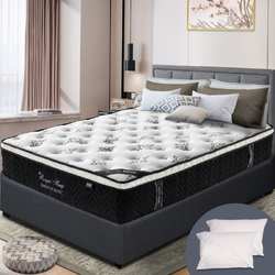 Queen Double King Single Mattress Bed Euro Top 9 Zone Pocket Spring Latex Memory