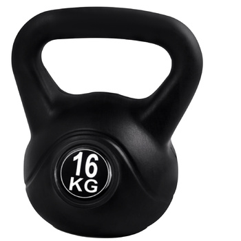 16kg Kettlebells Fitness Exercise Kit Home Gym Workout - Black