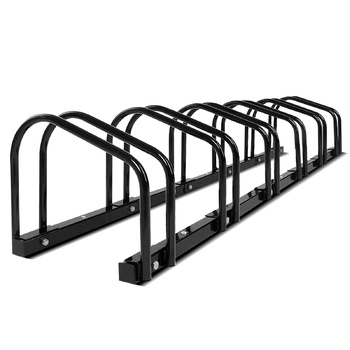 6 Parking Portable Bike Rack Bicycle Storage Instant Stand - Black