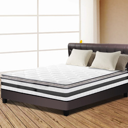 King Single Size Mattress Pillow Top Spring Foam 21cm Medium Firm Bed