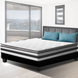 Single Bed Size Pillow Top Foam Mattress 21cm Medium Firm Bonnell Spring Core