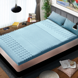 Double Bed 7-Zone Cool Gel Memory Foam Mattress Topper Bamboo Cover 8CM