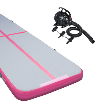 Inflatable Air Track Mat with Pump Tumbling Gymnastics Exercise Pink 3X1M