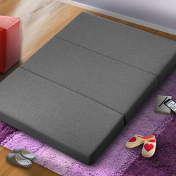 Double Size Folding Foam Mattress Portable Bed Mat Medium Firm - Dark Grey