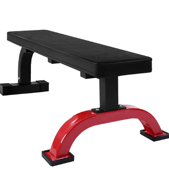 Flat Bench Weight Press Gym Home Strength Training Workout Exercise -  Black