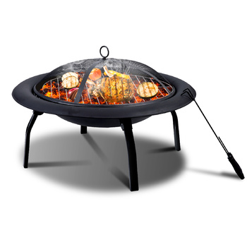 Portable Fire Pit BBQ Outdoor Grail Camping Patio Garden Heater Fireplace 30"