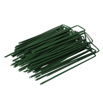 Artificial Synthetic Grass Turf Pins 100PCS U Fastening Lawn Tent Pegs Weed Mat