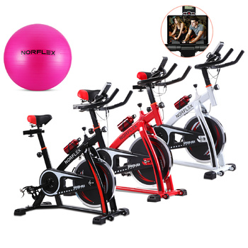 Norflx Black Spin Bike Exercise Ball for Commercial Home Fitness Workout Gym