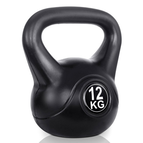 Kettlebells Fitness Exercise Kit 12kg Everfit Black Home Gym Workout