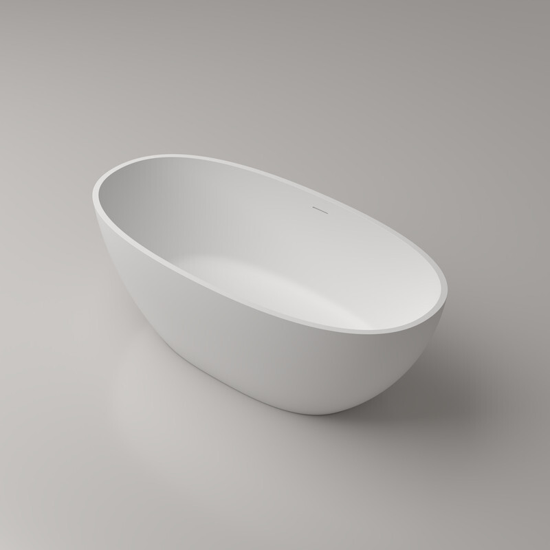 Medium Size Oval Shaped Cast stone - Solid Surface Bath 1700mm Length