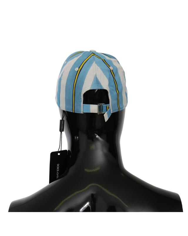 New Dolce &amp; Gabbana Multicolor Stripes Baseball Cap 57 cm Men