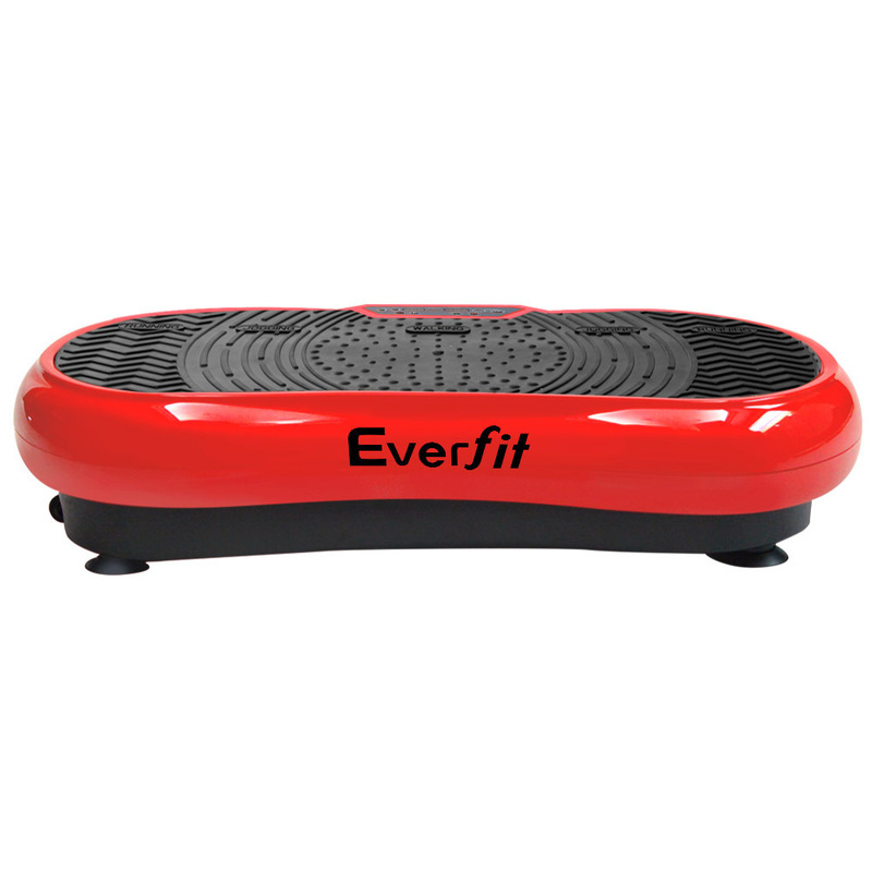 Everfit Vibration Machine Platform Vibrator Resistance Rope Home Fitness Red