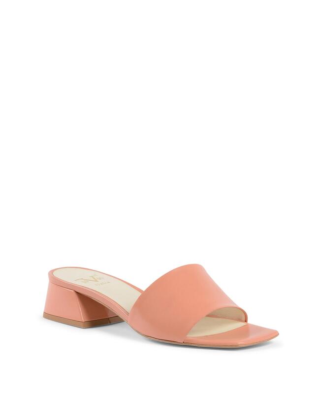 Leather Pink Sandals with 4cm Heel - 39 EU
