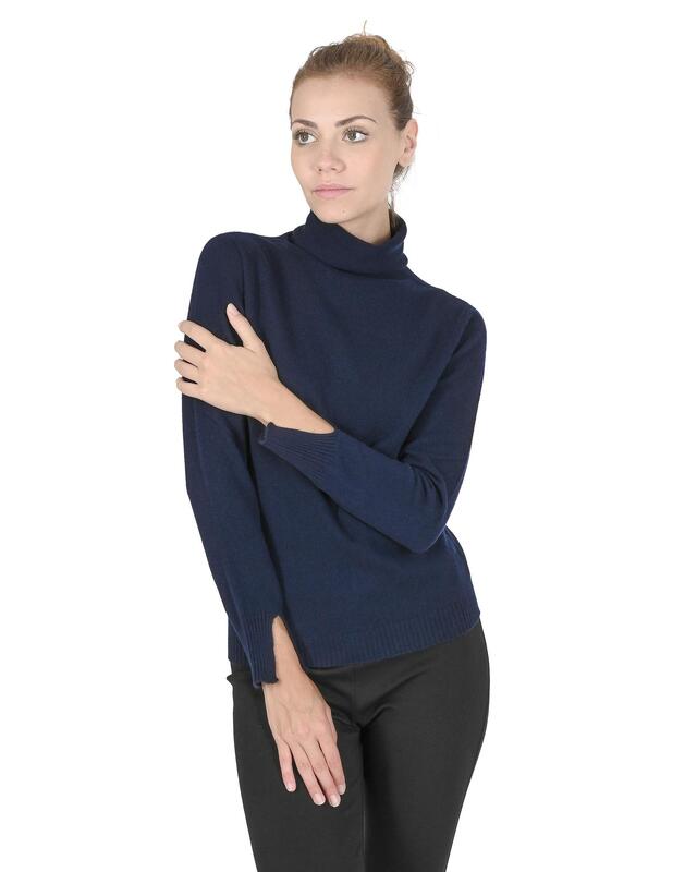 Premium Italian Cashmere Turtleneck Sweater - 42 EU