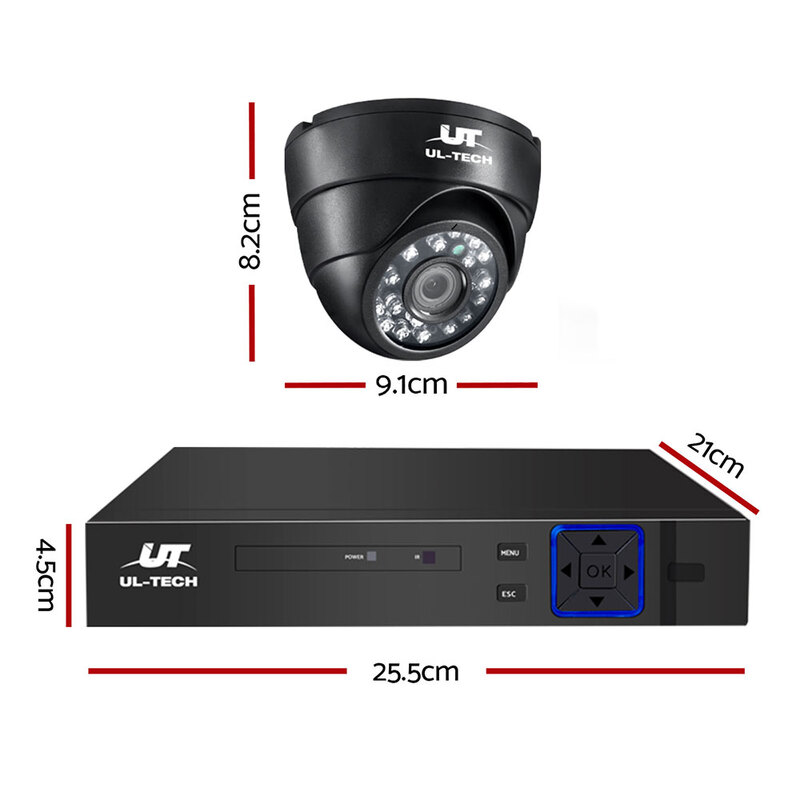 UL-tech 1080P CCTV Security System 2 Dome Camera Home HD IP 2MP Long Range 1TB Hard Disk