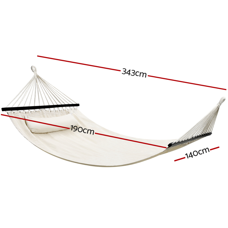 Gardeon Hammock Bed Outdoor Camping Portable Hanging Chair 2 Person Piillow