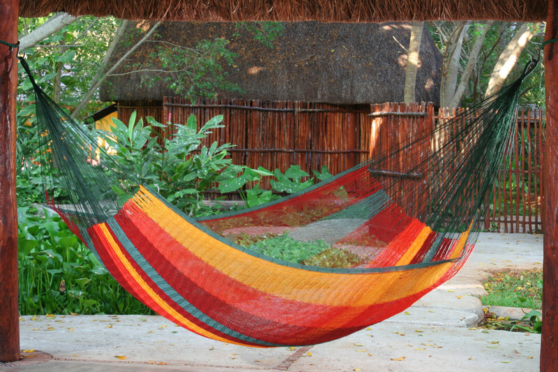 Mayan Legacy Queen Size Cotton Mexican Hammock in Imperial Colour