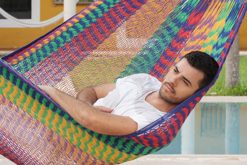 Mayan Legacy King Size Outdoor Cotton Mexican Hammock in Mexicana Colour