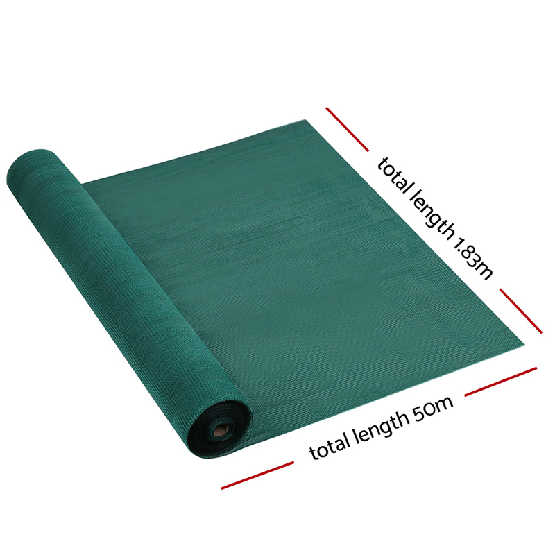 Instahut 1.83x50m 30% UV Shade Cloth Shadecloth Sail Garden Mesh Roll Outdoor Green