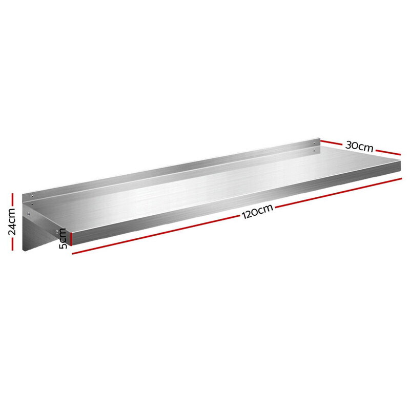 Cefito 1200mm Stainless Steel Kitchen Wall Shelf Mounted Rack