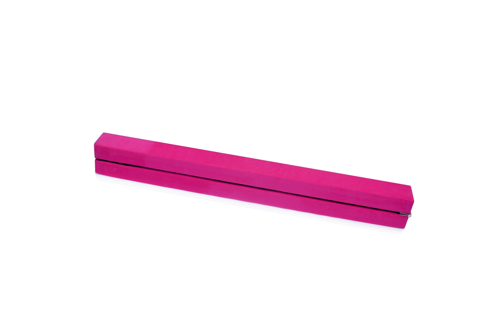 2.45m (8FT) Gymnastics Folding Balance Beam Pink Synthetic Suede
