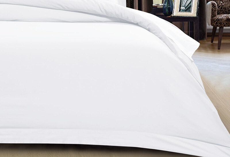 Luxton King Size 500TC Cotton Sateen Quilt Cover Set (White Color)