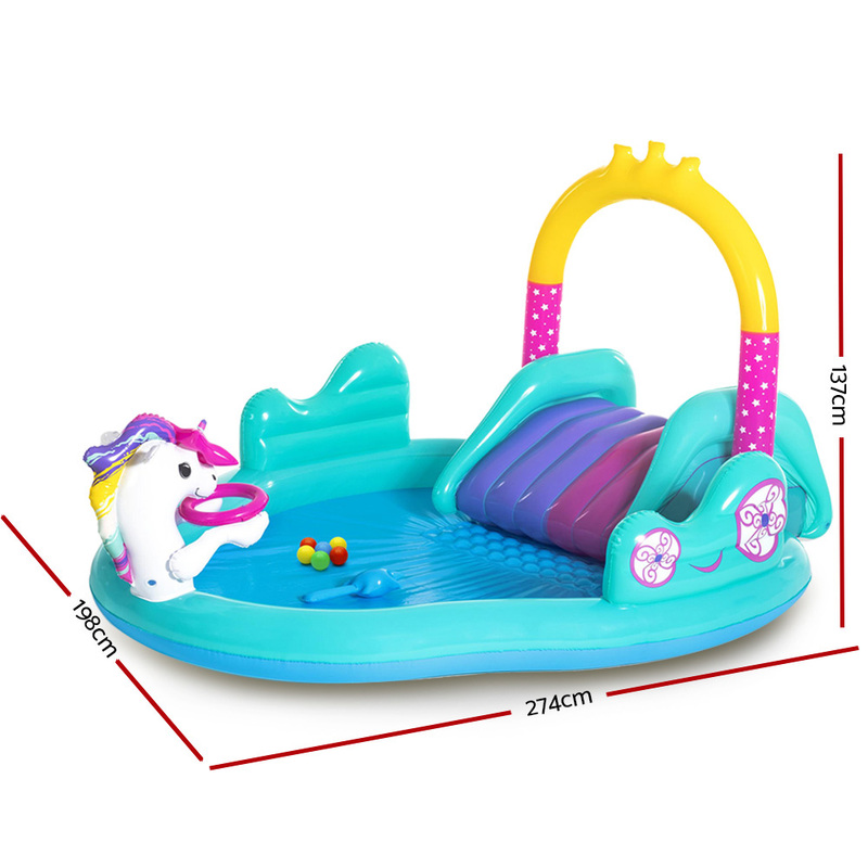 Bestway Kids Pool 274x198x137cm Inflatable Above Ground Swimming Play Pools 220L